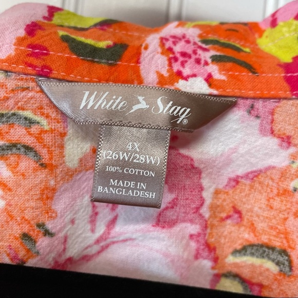 White Stag Women’s Short Sleeve Floral 4X - Picture 3 of 6